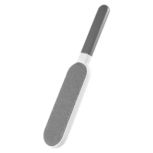 Static double-sided pet hair remover brush and lint cleaner for clothes and fabrics