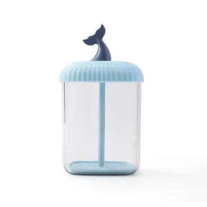 Mousseur nettoyant visage manuel portable avec poignée mignonne en forme de baleine