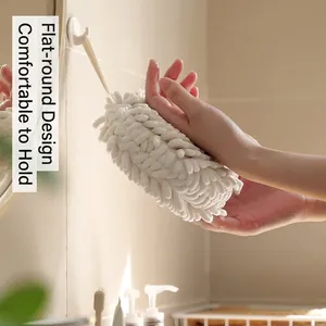 Palla Asciugamano in Ciniglia Extra Large Assorbente Morbida Microfibra Asciugamano da Appendere per Cucina Bagno Stile Giapponese