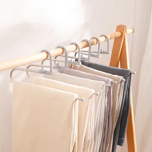 Z-Förmiger Gänsetyp Hosenbügel Rutschfest Zinklegierung Offener Kleiderbügel Platzsparend Hochbelastbarer Hosen Organizer Für Den Schrank