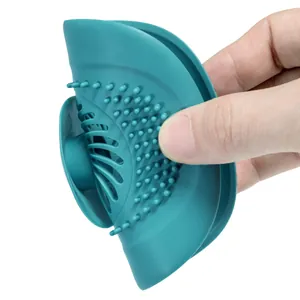 Flexible silicone sink strainer showing durable and soft texture for drain protection