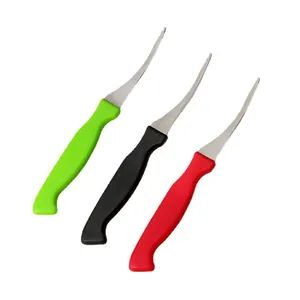Set di 3 coltelli per gamberi in acciaio inossidabile con manici ergonomici colorati