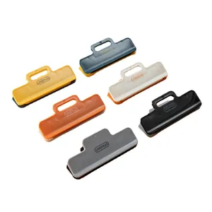 Set of 6 colorful plastic food bag sealing clips for kitchen snack storage organization