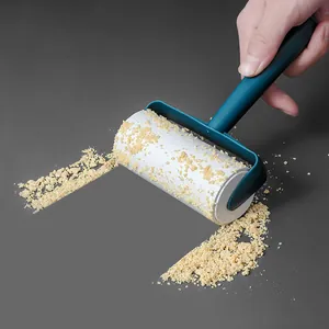 Portable Lint Roller For Clothing Sticky Paper Refill Roll Hair Removal Tool Pet Fur Dust Remover Household Cleaning Accessory