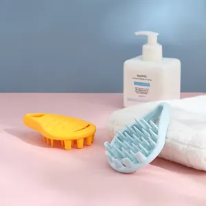 Brosse de massage du cuir chevelu en silicone et peigne à shampooing pour cheveux