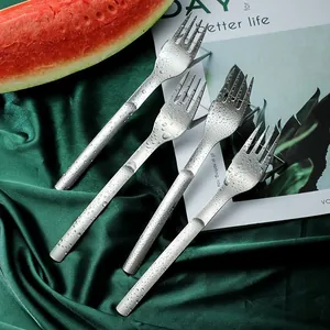Set de tenedores para sandía de acero inoxidable para corte y servicio