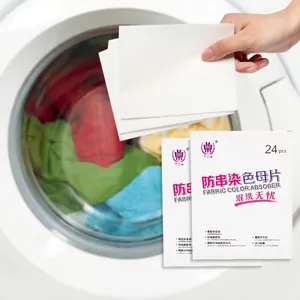 High Efficiency Laundry Color Absorber Sheets Anti Staining Mixed Wash Protection Non Woven Fabric Dye Trapping Cloth For Household Clothes Cleaning