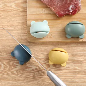 Manual Knife Sharpener Cartoon Frog Mini Portable Whetstone Kitchen Sharpening Tool For Kitchen Knife Scissors Home Gadgets