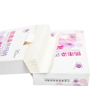 Pack of 30 laundry color absorber sheets for safe mixed clothes washing in white box