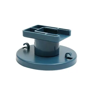 Self-adhesive dark blue power strip holder for wall mounting and cable organization