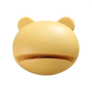 Cute yellow frog shaped manual knife sharpener for kitchen scissors and blades, variant view