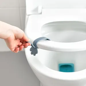 Hygiënische grijze siliconen kattenpoot toiletdeksel lifter voor schone badkamer