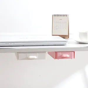 Juego de cajones de almacenamiento adhesivos bajo escritorio para suministros de oficina