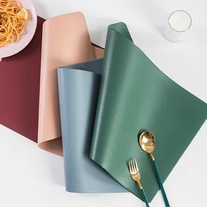 Tovaglietta in Pelle PVC Stile Nordico Impermeabile Antiolio Resistente al Calore per Tavolo da Pranzo Casa Hotel Rettangolare