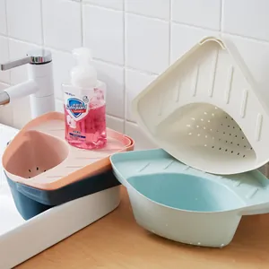 Set di colini triangolari per lavello in vari colori per drenaggio efficiente dei rifiuti