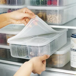 Contenitore trasparente per frigorifero con coperchio in silicone e scala graduata