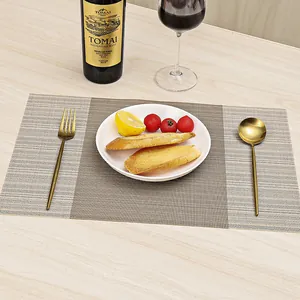 Moderne PVC Gewebte Tischsets Hitzebeständig Rutschfest Waschbar Tischmatten Für Esstisch Küche Haus Hotel Deko
