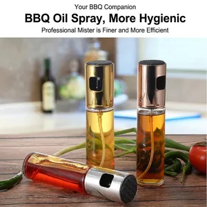 Botella Pulverizadora de Aceite de Vidrio para Cocinar Barbacoa Ensalada Hornear Pulverizador de Aceite de Niebla Cocina