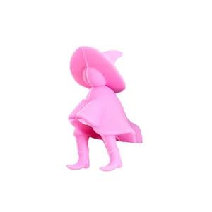 Lève-couvercle créatif rose en forme de bonhomme et dispositif anti-débordement