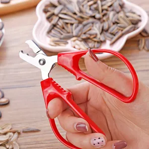 Ergonomische rote Nussknacker-Schere zum Schälen von Sonnenblumenkernen Erdnüssen Pinienkernen