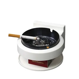Wandmontierter Edelstahl-Aschenbecher fürs Badezimmer mit modernem, bohrfreiem Design in Weiß