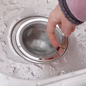 Stainless Steel Kitchen Sink Strainer Mesh Basket Filter Bathroom Floor Drain Stopper Anti-Clogging For Kitchen Sink Bathroom