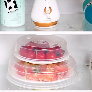 Stackable clear plastic microwave splash covers and fridge food preservation lids