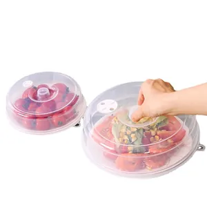Transparent stackable microwave food cover lids for refrigerator storage and heating