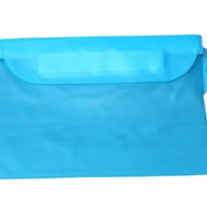 Professional bright blue PVC waterproof waist bag for swimming and outdoor rafting sports