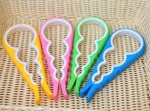 Kleurrijke 4-in-1 multifunctionele potopeners in een set van vier levendige kleuren
