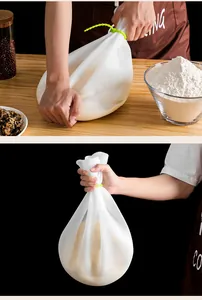 Detail of durable silicone kneading bag used for mixing and proofing dough
