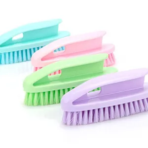 Multi Purpose Plastic Shoe Brush Hard Bristles Laundry Cleaning Brush With Ergonomic Handle Household Scrubbing Tool