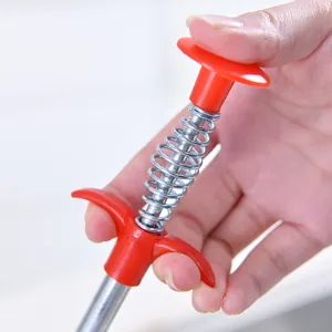 Professional flexible spring-loaded drain claw grabber for bathroom and kitchen pipe cleaning