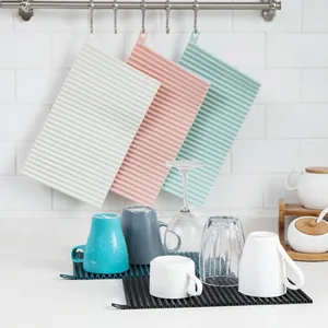 Mini Tabla de Lavar de Silicona Suave Tabla para Lavar a Mano Ropa Tapete de Secado de Cocina Antideslizante Ondulado y Resistente al Calor