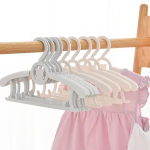 Cintres Ajustables pour Bébés Enfants Plastique ABS Antidérapant Extensible Ours de Dessin Animé Organisateur de Garde-Robe
