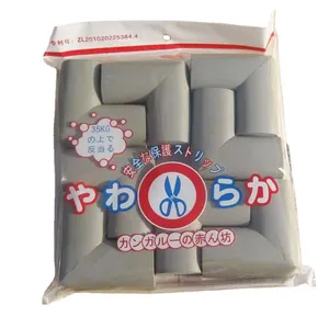 8-pack grey L-shaped foam baby safety corner guards in retail packaging