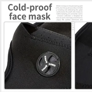 Masque facial de cyclisme thermique noir de haute performance avec valve respiratoire