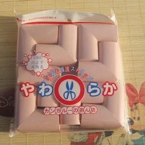 Set of 8 pink L-shaped foam corner protectors for baby proofing furniture and tables