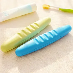 Étui à brosse à dents de voyage portable aux couleurs acidulées avec couvercle