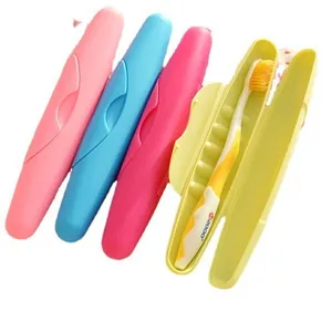 Étuis de rangement portables pour brosses à dents de voyage aux couleurs acidulées