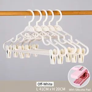 Cintre Moderne en Plastique Avec Clips Réglables Tampon Antidérapant en Silicone Cintre pour Jupes Hanfu JK Uniforme Organisateur de Garde Robe