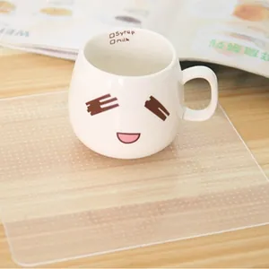 Reusable food-grade silicone food wrap with anti-slip dots for sealing mugs and bowls