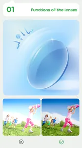 Visual comparison of anti-UV lens clarity for kids cat eye sunglasses protection