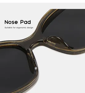 Detailed close-up showing the ergonomic nose pads of children's fashion sunglasses