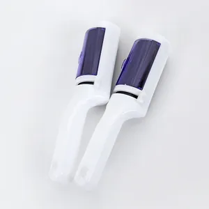 Two-pack reusable electrostatic lint remover brushes for pet hair and clothing dust removal