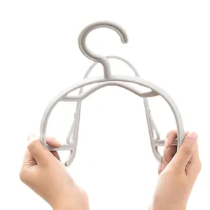 Durable non-slip wide shoulder semi-circular plastic clothes hanger for adult garments