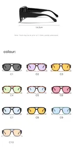 Vista detallada de todas las opciones de color para las gafas de sol aviador retro.