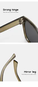 Detailed view of children's sunglasses with durable hinges and comfortable temples.