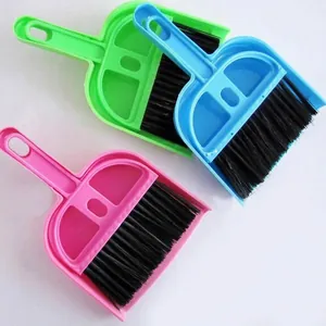 Mini Desktop Broom And Dustpan Set Plastic Keyboard Cleaning Brush Portable Small Sweeping Tool For Home Office A1506