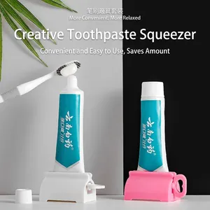 Presse-Dentifrice Rotatif Manuel Distributeur de Tubes de Nettoyant Visuel Support de Tube Debout pour Salle de Bain Outil Maison